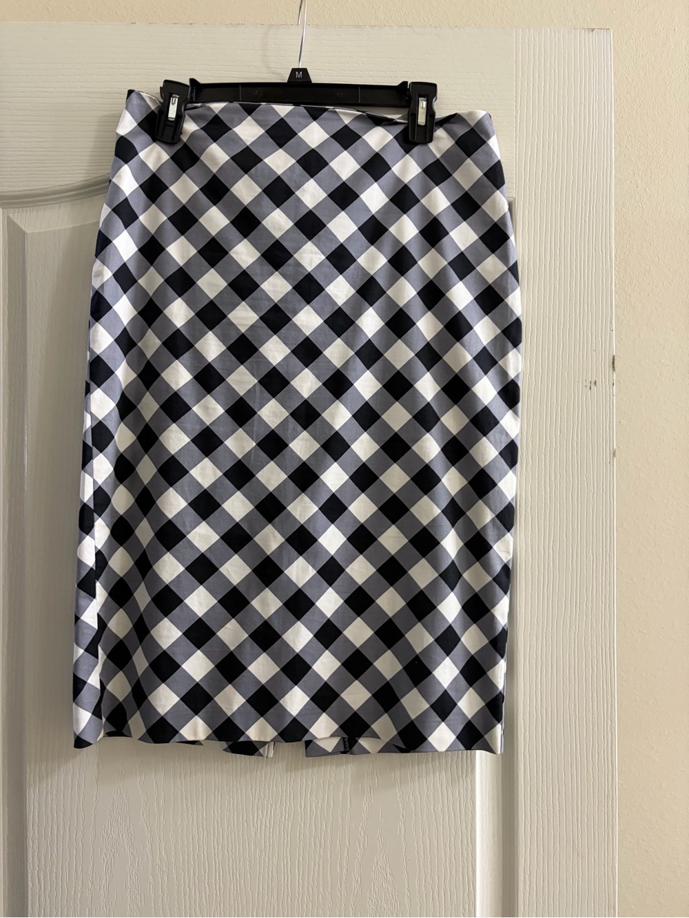 New York & Company Black and White Gingham Pencil Skirt